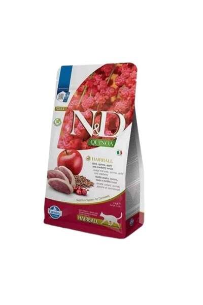N&D Nd quinoa hairball kedi 1,5kg tahılsız tüy yumağı önleyici ördekli elmalı...