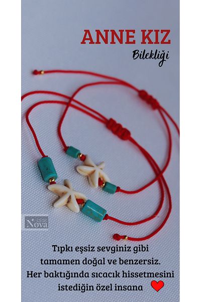 CessNova Natural Stone Turquoise Starfish Mother Girl Bracelet