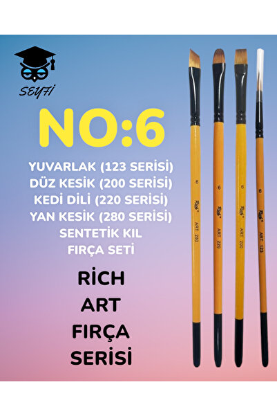 SEYFİKİRTASİYE NO:6 YUVARLAK (123 SERİ) DÜZ KESİK (200 SERİ) KEDİ DİLİ (220 S...