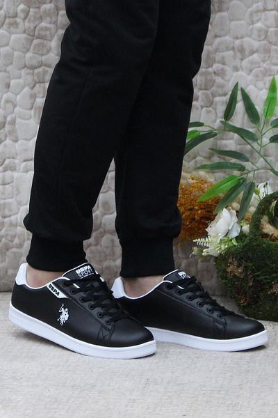 U.S. Polo Assn. Η.Π.Α. Polo Assn. Costa Black White Γνήσιο προϊόν Ανδρικά παπούτσια Sneaker