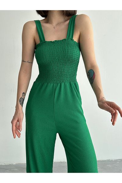 alenmoda Strappy Square Collar Wrapped Jumpsuit Dress