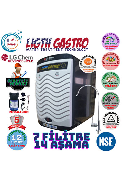 light gastro Lg Chem Pompalı Montaj Dahil Syh-byz Renk 12 Lt 14 Aşama Su Arıt...
