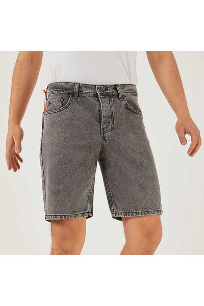 VEYERN Men's Denim Shorts Baggy Casual Fit Jean Shorts with Grinding