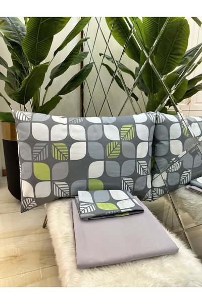micoton Life Double Sheet Pillow Set Gray