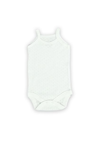 Novibaby 5-Piece Jacquard Rope Strap Baby Bodysuit with Snap Fasteners 100% Cotton - Ecru