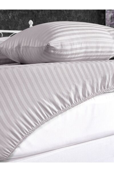 Alena Home Style Cotton 100x200 Single Striped Elastic Sheet Set