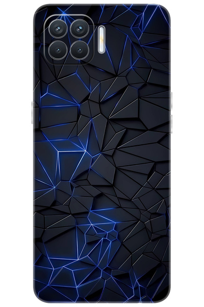 OPPO Reno 4 Lite (CPH2125) Uyumlu Kılıf Desen Baskılı Silikon Prizmatik Tasar...