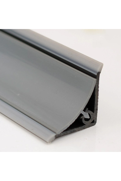 A1 Süpürgelik Pvc Profil İç Bükey Hıgh Gloss Gri