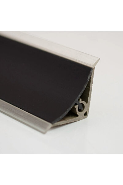 A1 Süpürgelik Pvc Profil İç Bükey Düz Siyah