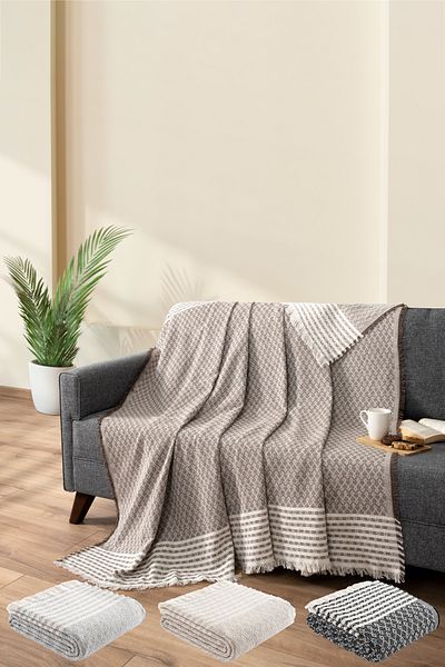 TeksNil Home Кафяв Диван Диван - Протектор за покривало, 170x200, Калъф за чистачка