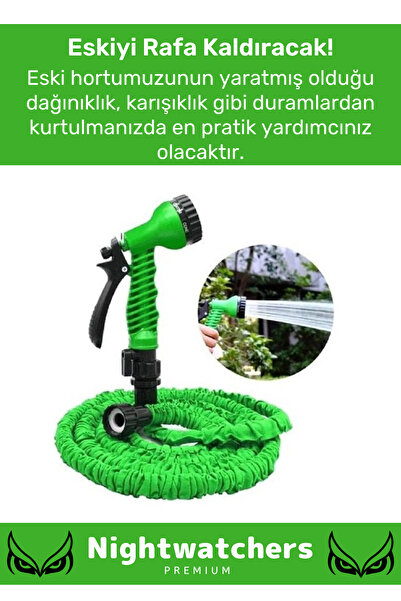 Genel Markalar Premium Seri Dolaşmaz Kırılmaz 7 Kademeli Uzayan Bahçe Sulama ...