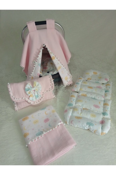 Wenaris غطاء عربة أطفال مزدوج الجوانب - بطانية عربة أطفال، وسادة عربة أطفال و...