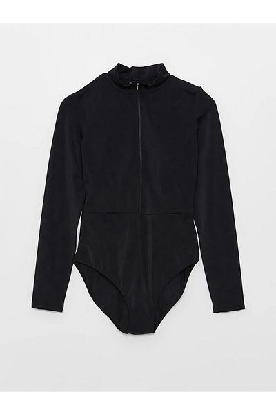 LC Waikiki LCW DREAM Stand-up γιακάς Μασίφ μακρυμάνικο γυναικείο μαγιό