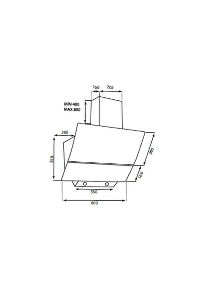 Luxell DA6 - 835 Cam Davlumbaz-Kumandalı