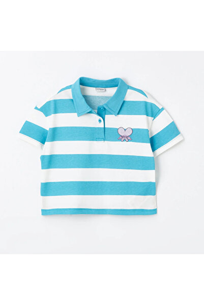 LC Waikiki تي شيرت LCW Kids بياقة بولو وأكمام قصيرة للفتيات