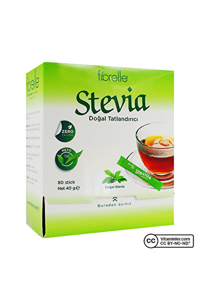 Fibrelle Ultra Stevialı Tatlandırıcı 80 Saşe X 0.5 gr