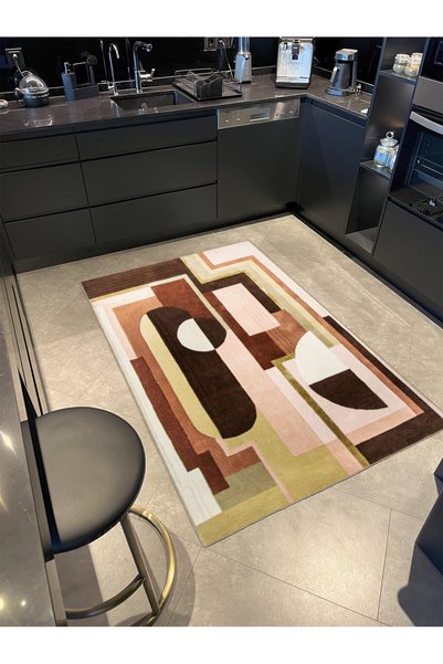 Rugs Modern Halı Modern Geometric Patterned Colorful Decorative Carpet Miravi...