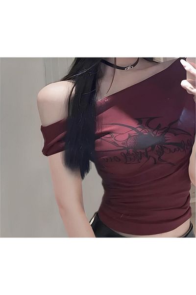 DEEFWEAR Y2k Spider Printed Crop Body