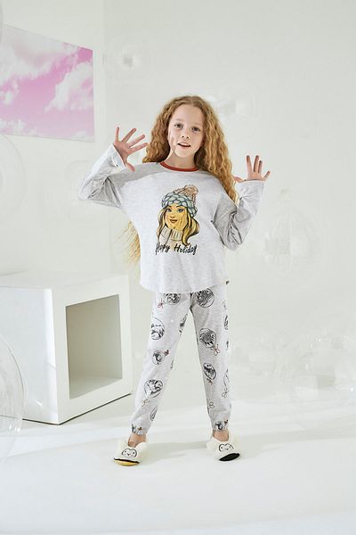 ZEYZEY 8564 GIRL'S PRINTED ΣΕΤ ΠΙΤΖΑΜΑ ΣΕΡΒΙΤΣΙΣΤΗ