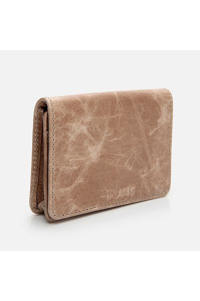 Hotiç Ανδρικό πορτοφόλι από γνήσιο δέρμα Sand Beige