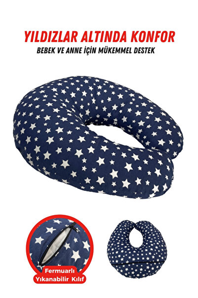 XPERMATE Bebek Emzirme Yastığı ,Destek Minderi Fermuarlı Yıkanabilir Kılıf 55...