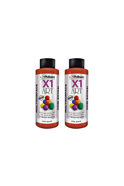 Polisan X1 Art Multisurface Yaldızlı Hobi Boyası 120ml - Kızıl Bakır 0109 (2 Adet)