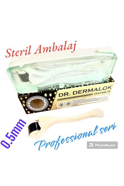 Dr.Dermalok 25 Pieces Titanium Tip 540 Needle Derma Roller 0.5 Mm White