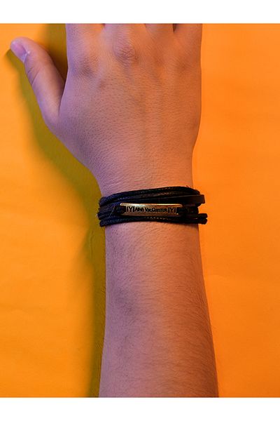 EZG Business No Game Written God Is There Leather String Bracelet - Model Design