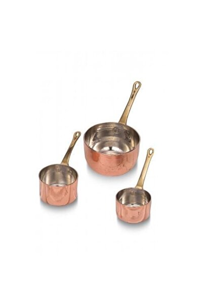 TURNA BAKIR طقم تيرنا كوبر ميني شيف جاسارول مكون من 3 قطع أحمر عادي Turna4821-1