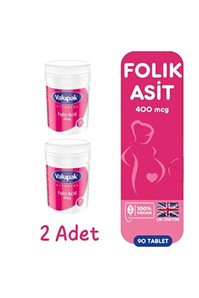 VALUPAK Folik Asit 90 Tablet 2 adet