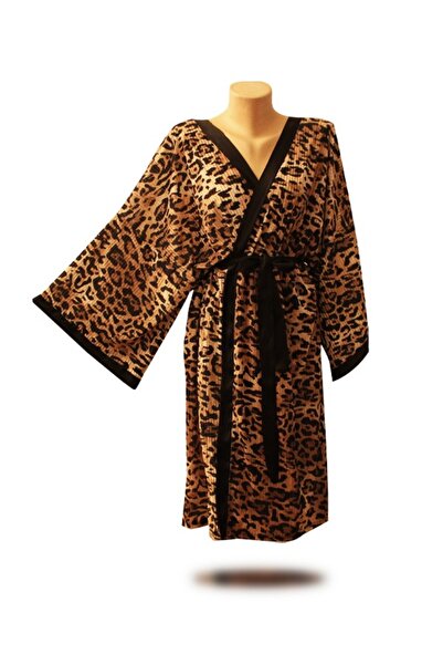 GOB Büyük Beden WILD&WARM KİMONO/SABAHLIK