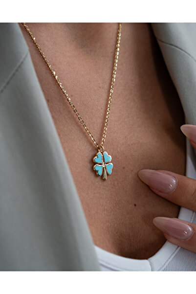 Ayyıldız Kuyumculuk Kadın Cetaş Mineli Yonca Kolye