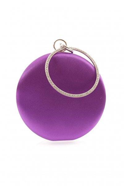 DGN Women's Evening Dress Portfolio Bag Purple Satin 636103152