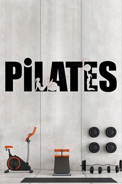 Dijitonline ملصق حائط ديكور رياضي بيلاتيس أسود 120x35 سم