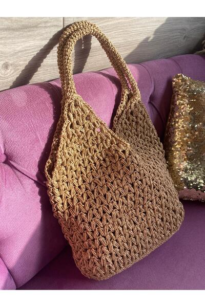 aycü desing bag Hasır Plaj Çantası