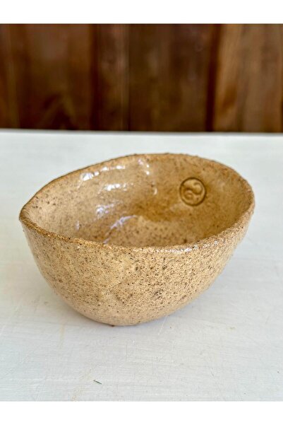 GC elements Şamotlu El Yapımı Seramik Çanak 10cm - Bej