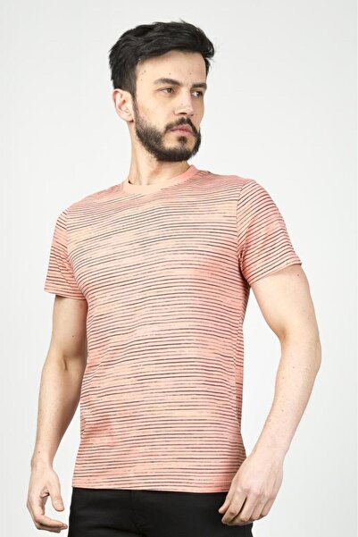 Cazador ΑΝΔΡΙΚΟ T-SHIR CDR 4014 με ριγέ λαιμόκοψη