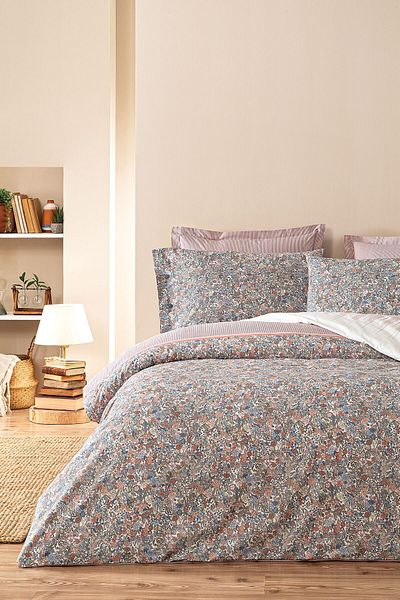 Puffy Beige Coen Single Ranforce Duvet Cover Set