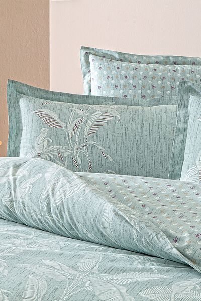 Puffy Venita Single Duvet Cover Set - Ranforce Sage