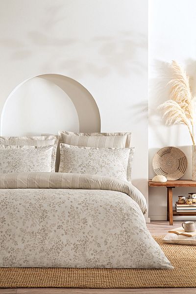 Puffy Beige Floyd Single Ranforce Duvet Cover Set