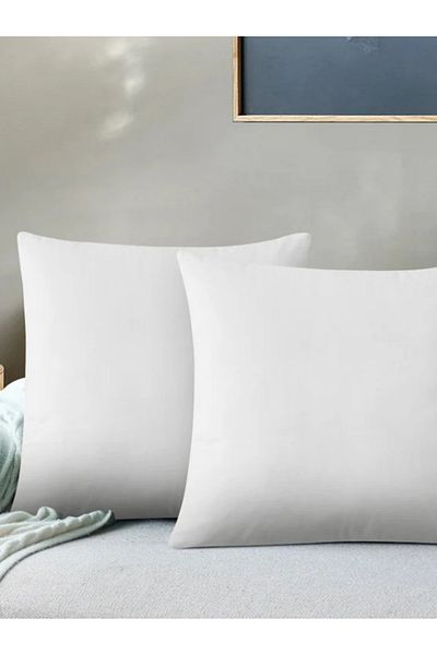 Gofre Home 2-Piece Plain White Velvet Decorative Throw Pillow Cover - Pillow Case - Double Sided