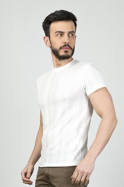 Cazador B. Collar K. Sleeve Men's T-shirt 4177 Ecru