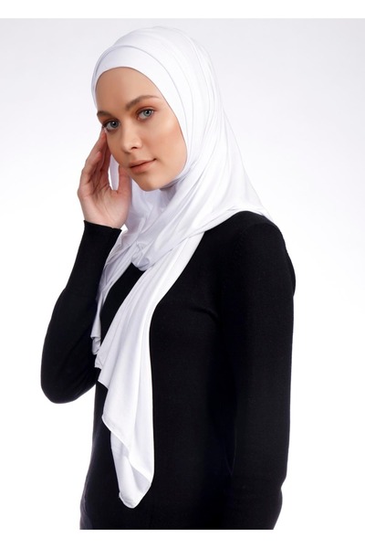 Ecardin Λευκό Lycra Απλό Σάλι - Πρακτικό και Άνετο - St 277