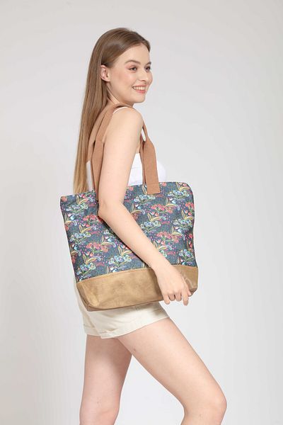 Street Bag Geantă de plajă - Albastru - Model etnic
