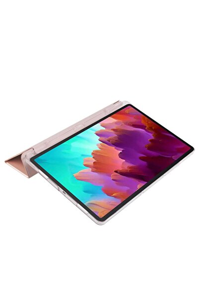 UnDePlus Lenovo Tab P12 12.7inç Tb370fu Kalem Bölmeli Kılıf Pu Deri Smart Standlı Case