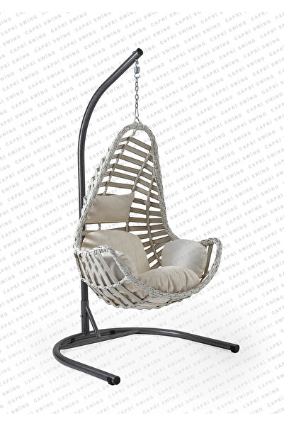 Çavdar Group Kule Rattan Tek Kişilik Salıncak Bahçe Balkon Teras Salıncağı