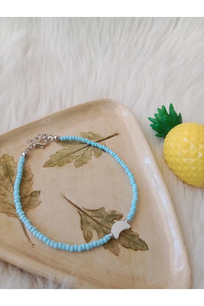 HAPPY HANDMADE SEDEF STONE LARGE BEADED ANKLE GIFT ACCESSORY