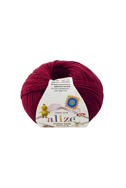 Alize 5 τεμάχια Alize Cotton Gold Hobby New 390 Φραγκοστάφυλο