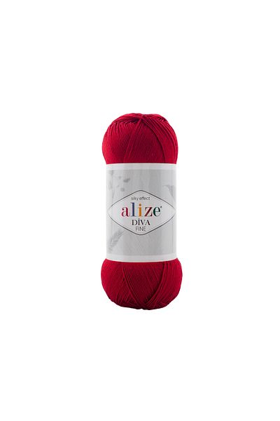 Alize Diva Fine 106 - Dark Red 100 Gr Hand Knitting Yarn