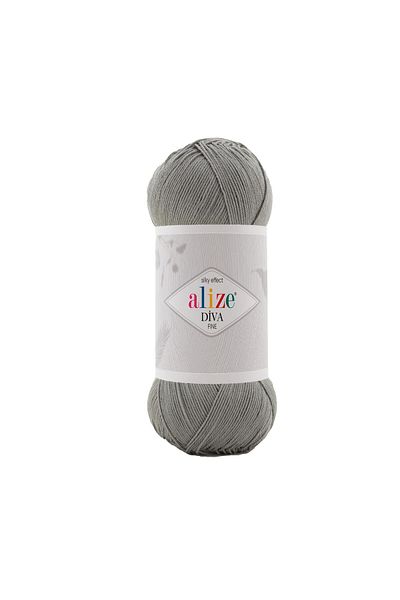 Alize Alize Diva Fine 87 Medium Gray - 5 Pieces